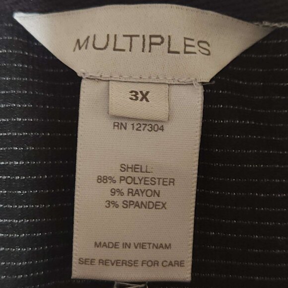 Multiples sweater Women's 3X Zipper mock neck 3/4 sleeve Low hem Winter - Picture 9 of 12